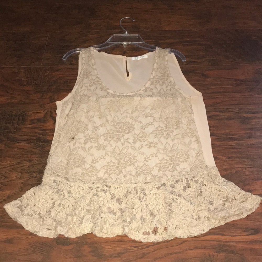 Tan/Beige Lace tip
